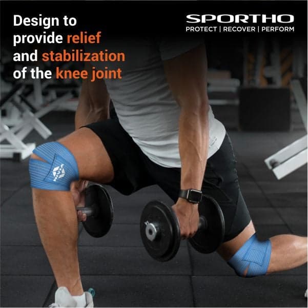 NIVIA Compression Knee Wrap (SKY BLUE)