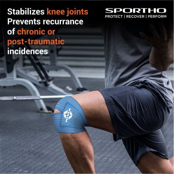 NIVIA Compression Knee Wrap (SKY BLUE)