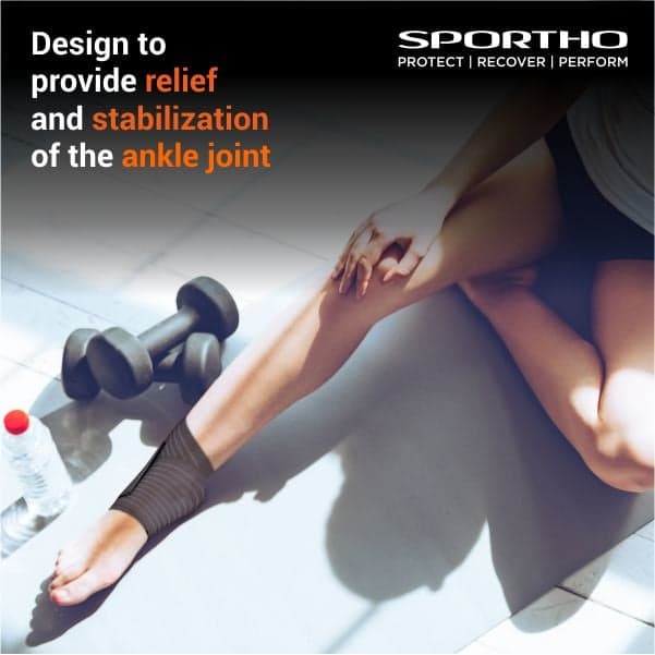 NIVIA Compression Ankle Wrap (DARK GREY)
