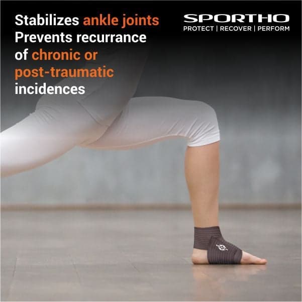 NIVIA Compression Ankle Wrap (DARK GREY)