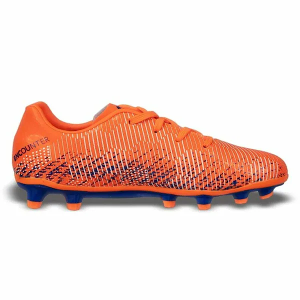 Nivia Kids Encounter 9.0 Football Stud (Orange-Royal Blue)