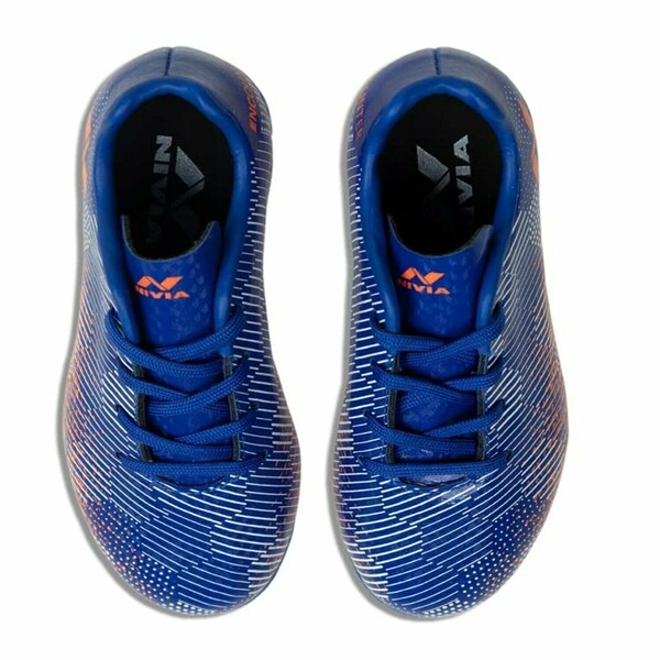 Nivia Kids Encounter 9.0 Football Stud (Royal Blue-Orange)