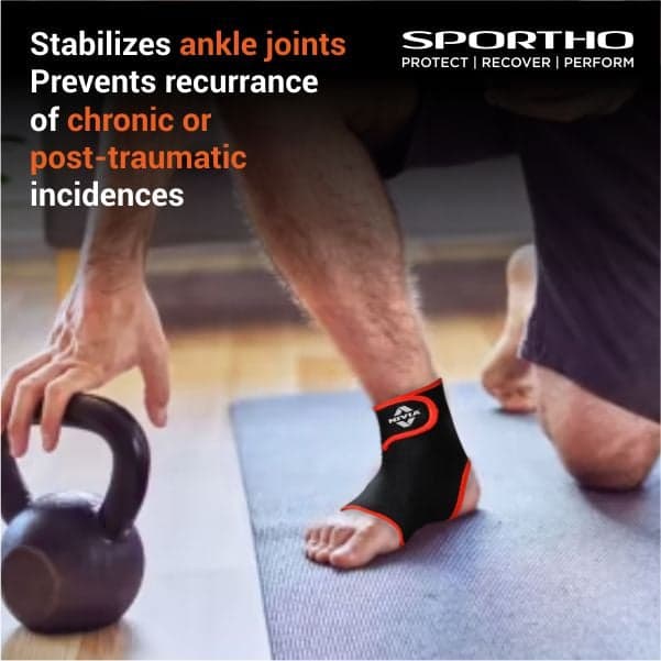 Orthopedic Ankle Support With Adjustable Velcro