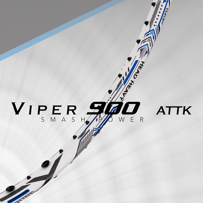 HUNDRED Viper 900 Carbon Fibre Strung Badminton Racket with Full Racket Cover