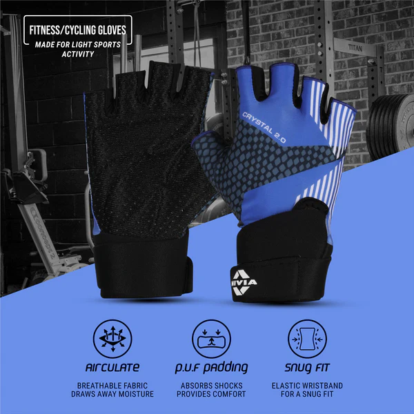 NIVIA Gloves Crystal 2.0 With Strap (PURPLE)