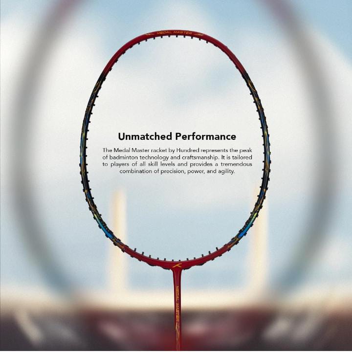 HUNDRED BADMINTON RACKET WITH FULL COVER MODEL-ROCK 88
