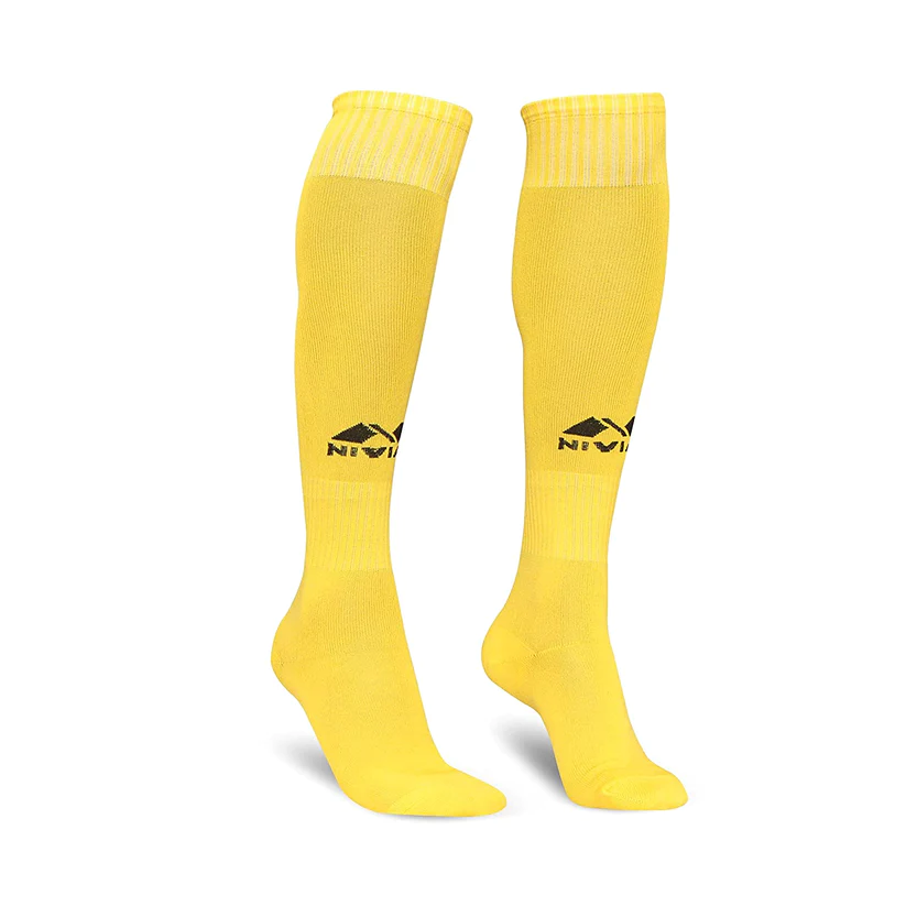 Nivia Socks Encounter Plain Football Stocking (Yellow/Black)